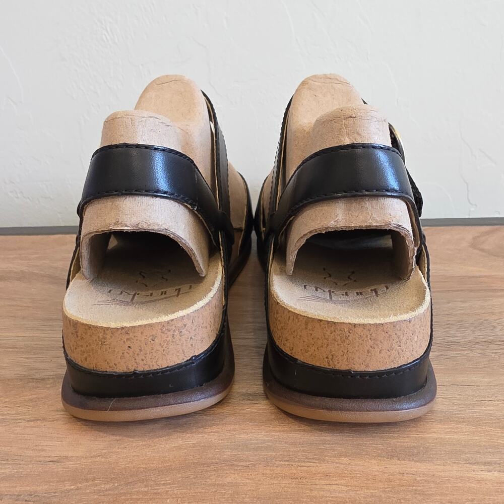 Dansko Candace Sandals Women 36 Black Burnished Nappa Leather Comfort Buckle - Picture 4 of 10